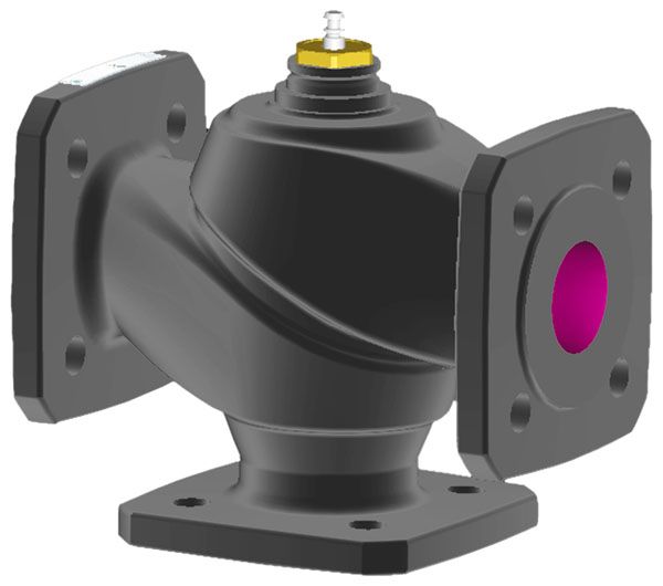 3-way flanged valve, PN 6 (pn.)